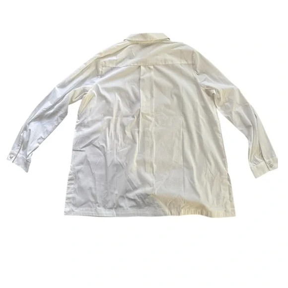 J. Jill jeweled button White Button Down blouse - Picture 2 of 4